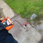 Water leak under concrete